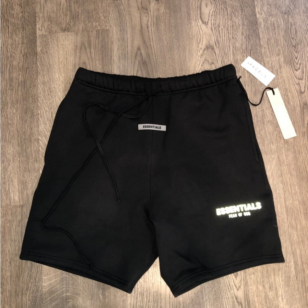 Fear Of God Essentials Black Sweat Shorts